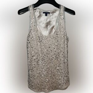 NEW American Eagle Pale Pink Sequin Tank sz 0